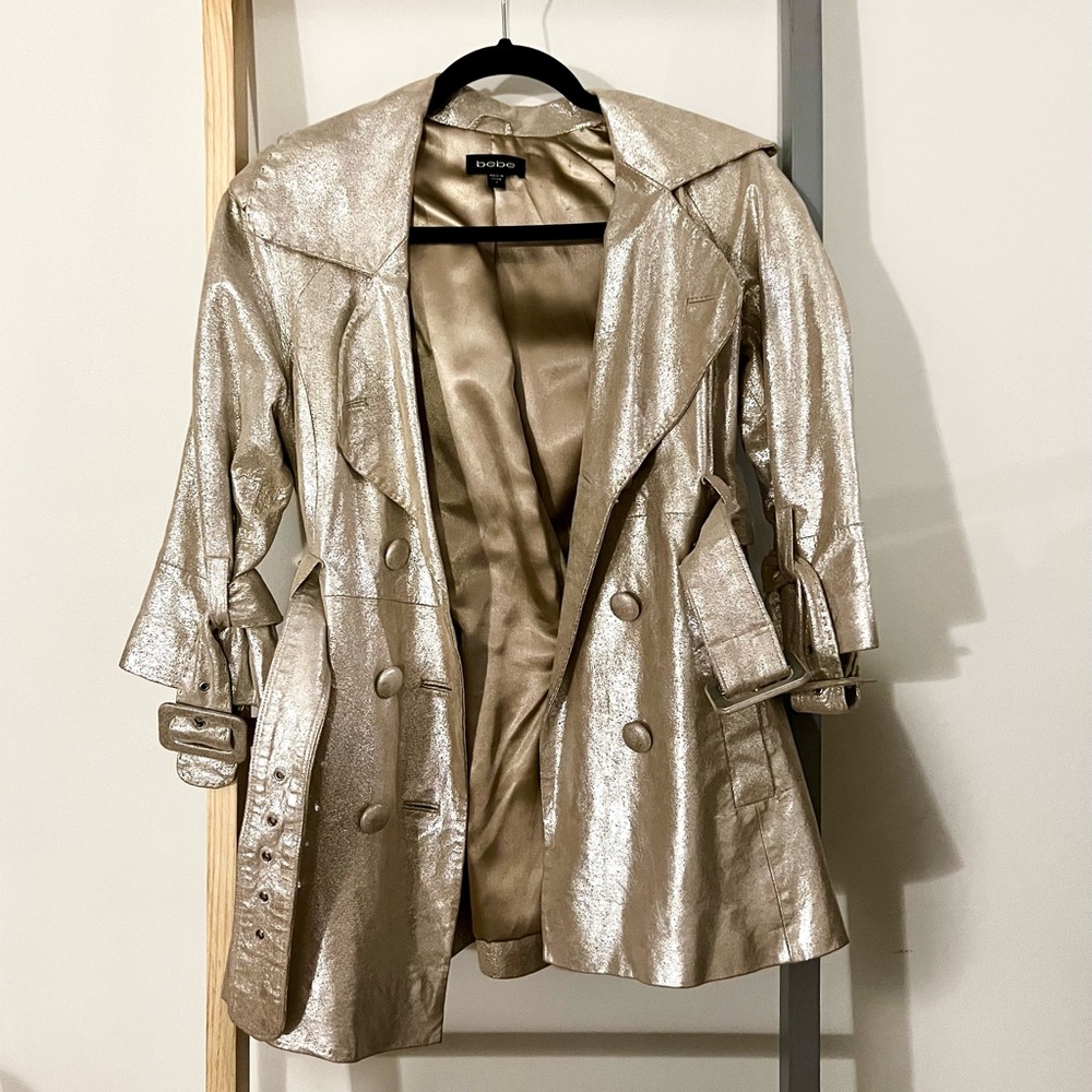 100% Genuine Leather NWOT BEBE coat